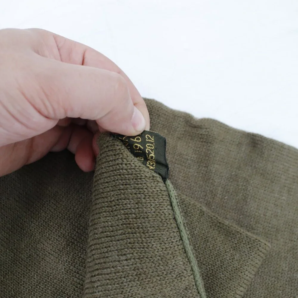Vintage Dutch Military Bluvend Motecht Mitin Wool Scarf Army Green 38